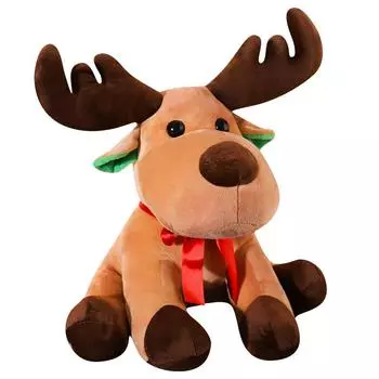 New 1pc 25cm-45cm Cute Christmas Elk Plush Toys Stuffed Soft Deer Gift Doll for Kids Children Xmas Home Decoration Ornaments 25cm