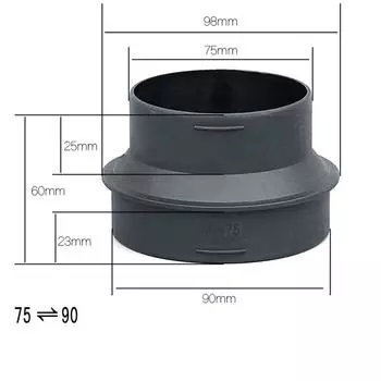 New 1pc 75mm - 90mm Parking Heater Air Heater Pipe Reducer Outlet Adapter Converter