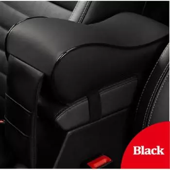 New 1PC Car Center Console Box Armrest Pad Black PU Leather Soft Cushion Universal