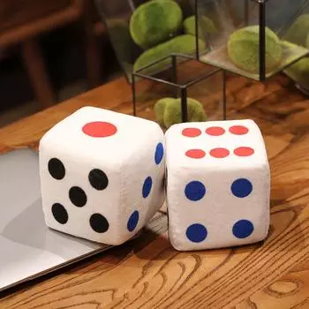 New 1pc Creative Mahjong Pillow Cushion Chinese Plush Toy Car Chair Backrest Mahjong Dice Funny Nap Pillow Sofa Home Decor Gift