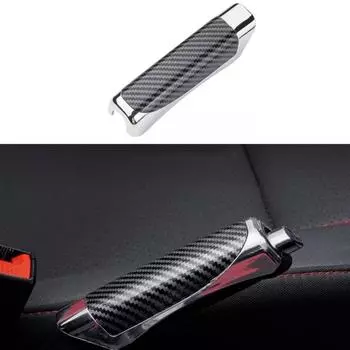 New 1pc Universal Car Handbrake Cover Carbon Fiber Auto Grips Protector 12.5x3x2.5cm