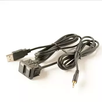 New 1Set Car Dash Mount AUX USB Port Panel Auto Boat USB Extension Cable Adapter