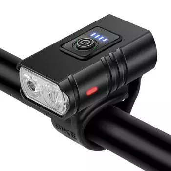 New 1x USB Rechargeable Flood LED Bicycle Headlight Bike Front Light Cycling Lamp