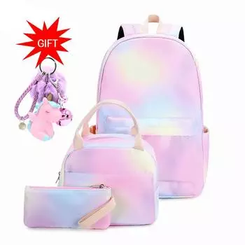 New 2024 Fashion Backpacks School Children Schoolbags For Girls Primary School Book Bag School Bags Printing Backpack Set