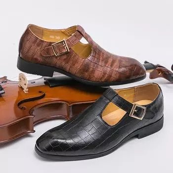 New 2024 Hollow Out Leather Men Sandals Leisure Wearable Men Shoes High Quality Fashion Trends Breathable Sandals The Sandals 38 чёрный