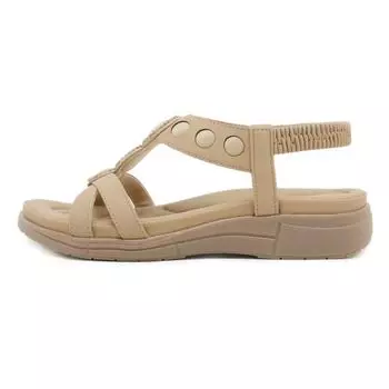 New 2025 European American Sandals Latex Bohemian Rhinestones Comfortable Vacation Large Size Flat Shoes Fashionable Breathable 36