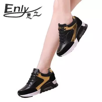 New 2025 height-increasing women s shoes Korean version lace-up air cushion running shoes women s sports shoes women s shoes 35