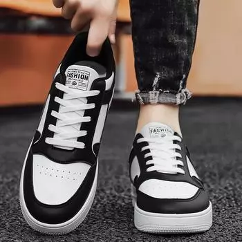 New 2025 men s little white shoes spring breathable casual board shoes sports ins trendy shoes low-top running shoes men 39