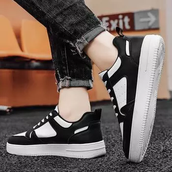 New 2025 men s little white shoes spring breathable casual board shoes sports ins trendy shoes low-top running shoes men 39