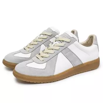 New 2025 spring leather flat baseplate shoes classic platform sports casual shoes men s trendy shoes 39 белый