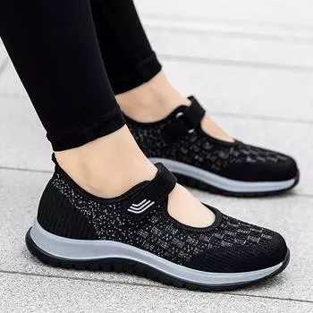New 2025 summer new elderly shoes women s fashion casual sports shoes outdoor cushioning middle-aged and elderly walking shoes mother 36