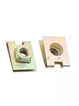 New 20Pc Metal Spring U-Type Plate Nut Speed Clips Copper Tone For Car Panel Defense