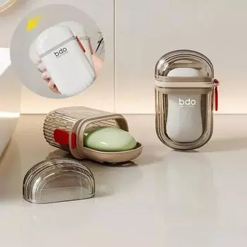 New 20PCS Portable Plastic Soap Case for Travel Container Dish Tray Travel Soap Dish with Drain Portable Soap Holder with Cover