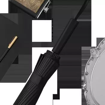 New 24K creative straight rod umbrella bumping cloth fabric windproof skeleton matte handle 63.5*24