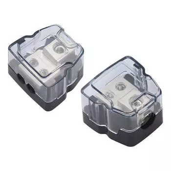New 2 Sets Car Audio Splitter Amp Power 4 Gauge In 8 Gauge Out Distribution Block