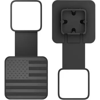 New 2 Trailer Hitch Cover & American Flag Rubber Hitch Tube Cover Plug Cap Black