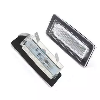 New 2 White LED Rear License Plate Light For Smart Fortwo Coupe W450 W451 W453 04-15