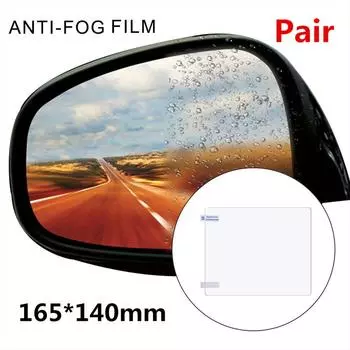 New 2Pcs Car Anti Fog Nano Coating Rainproof Rear View Mirror Window Protective Film