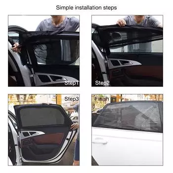 NEW 2pcs Car Sun Shade Accessories UV Protect Curtain Side Window Sunshade Mesh Sun Visor Protection Window Films