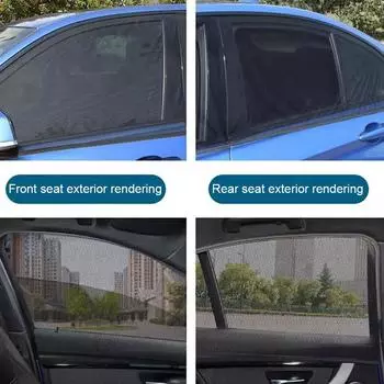 NEW 2PCS Car Window Screen Door Cover UV Protection Sunshade Net Universal Side Window Shades Curtains Protection Repellent Mosq