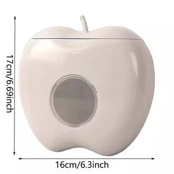 New 2Pcs Multi-functional Punch-Free Hanging Plastic Wrap Storage Box (Apple-Grey)