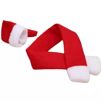 New 2Pcs/Set Christmas Wine Bottle Cover Set Santa Claus Bottle Decor with Hat Creative Lovely Home Hotel Xmas Party Table Decor