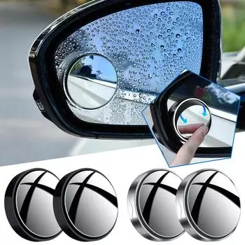 New 2PCS Wide Angle Car Blind Spot Mirrors 360° HD Adjustable Cup Mirror Suction Mirror Auxiliary Round Reversing Small R9Z3