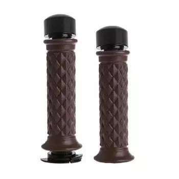 New 2x 7/8 (22mm) Motorcycle Handlebar Covers Hand Grip Bar Ends + Bar End Cap Plug