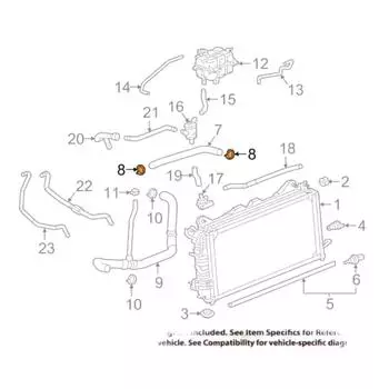 New 2x Radiator Hose Clamp 11516234 for Regal Verano Lacrosse Enclave Terrain HHR