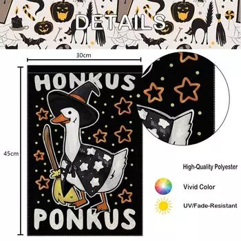 New 30 x 45cm Halloween Garden Flag Small Seasonal Yard Decoration For Outdoor Dcor