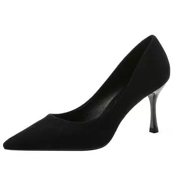 New 31 32 33 small size professional high heels women s thin heel suede 41-43 large size pointed single shoes 34