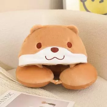 New 35CM Red Panda Raccoon Sloth Animals Dolls Soft Neck PillowCartoon Office Car Break Decoration Birthday Christmas Gifts about 30x25cm