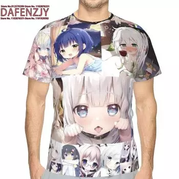 Новые 3D аниме мультфильм девушки лицо принтованные футболки мужские женские детские футболки с коротким рукавом модные топы футболки S чёрный