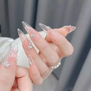 Новые 3D кристальные бабочки супер вспышка снизу Aurora Diamond 3D украшения для ногтей аксессуары для ногтей 2