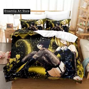 New 3d Print Anime Death Note Misa Amane Bedding Set Single Twin Full Queen King Size Bed Set Adult Kid Bedroom Duvet cover Sets EU Single 90x200cm