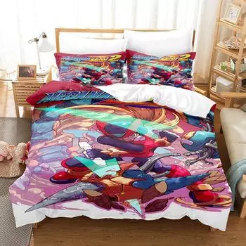 New 3d Print Anime Game Mega Man Zero Bedding Set Single Twin Full Queen King Size Bed Set Adult Kid Bedroom Duvet cover Sets EU Twin 135x200cm