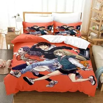 New 3D Printed Anime Ao Ashi AOASHI Bedding Set Duvet Cover Bed Set Quilt Cover Pillowcase Comforter king Queen Size Boys Adult 70x133cm 2pcs
