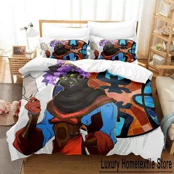 New 3D Printing Game Pyre Bedding Set Single Twin Full Queen King Size Bed Set Adult Kid Bedroom Duvetcover Sets Home Textiles 70x133cm 2pcs