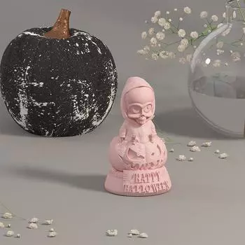 New 3D Silicone Ghost Candle Mold Diy Halloween Cute Horror Doll Resin Crafts Gypsum Soap Production Tool Holiday Gift