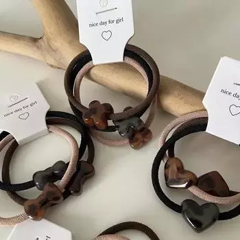 Новинка, 3 шт., классическая леопардовая веревка для волос, модная акриловая веревка для волос, завязки для волос, головные уборы, аксессуары для волос для девочек и женщин