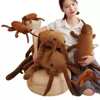 New 40-80CM Simulation Cockroach Insect Animal Plush Toy Doll Super Soft Toys Throw Pillow Baby Comfort Doll Funny Home Decor about 35-40cm