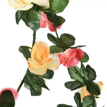 New 45 Head Artificial Rose Wreath Silk Cloth Hanging Peony Vine Fake Plant Wedding Home Decoration Porch Decoration Accessories