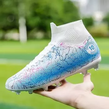 New 47 large size 48 football shoes men s long spikes high top football shoes adult grass game training shoes 35