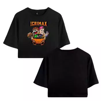 NEW 4 Colors Women s Casual Icrimax Costume Short Sleeve Crop Top Funny Tee Shirts O-neck Cool Tops XS розовый