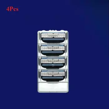 New 4Pcs Compatible Manual Mache 3 Layers Blades System Men Face Shaving Razor Tool Razor Blade Shaver 4pcs