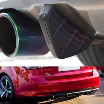 New 4Pcs Rear Bumper Lower Diffuser Lip PVC material Shark Fin Spoiler For All Car