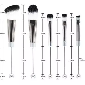 New 5pcs DIY Beadable Makeup Brushes Makeup Brushes Set For Gift