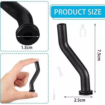 New 6PCS 3 Rubber Vacuum Hose Compatible with Briggs and Stratton 596163 7.5x2.5cm