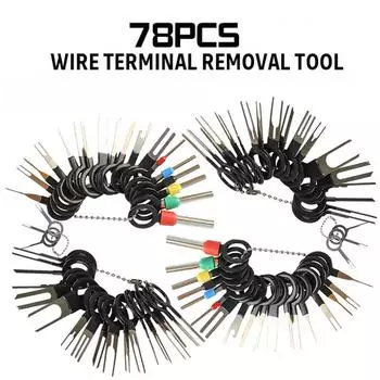 New 78PCS Wire Terminal Removal Tool Car Electrical Wiring Crimp Connector Pin Kit