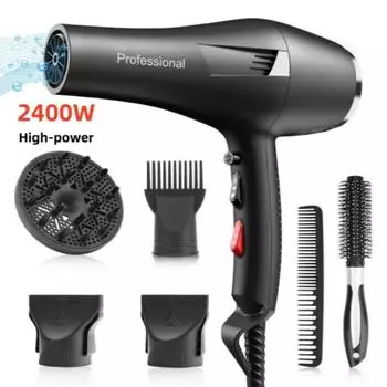New 7-Piece Set Hair Dryer, High-Speed Electric Turbine Airflow, Constant Temperature And Quick Drying, Suitable For Home Salons us